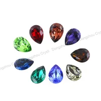 

Colorful 10*14mm drop crystal fancy point back rhinestones wholesale for jewelry making