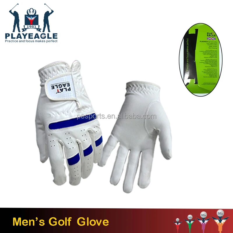 

Playeagle Men's Golf Glove Left Hand or Right Hand Nanophase Microfiber Women Custom Gloves, Blue;green/oem