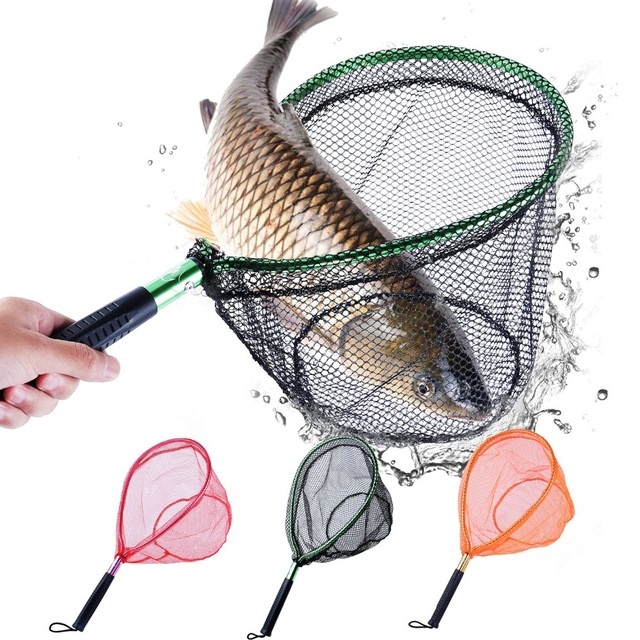 

Fulljion3 Color Portable 49cm Mesh Soft Rubb Landing Net Trout Catch Hand Fishing Net