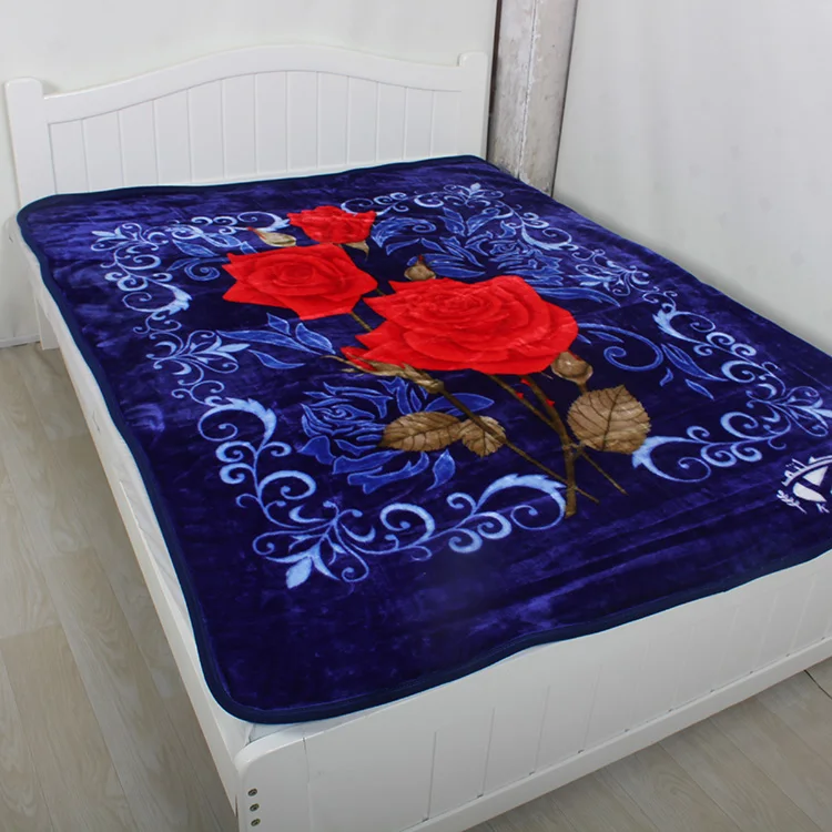Wholesale Original Solaron Korean Blanket Thick Mink Plush Queen Size Rose Licensed New Buy
