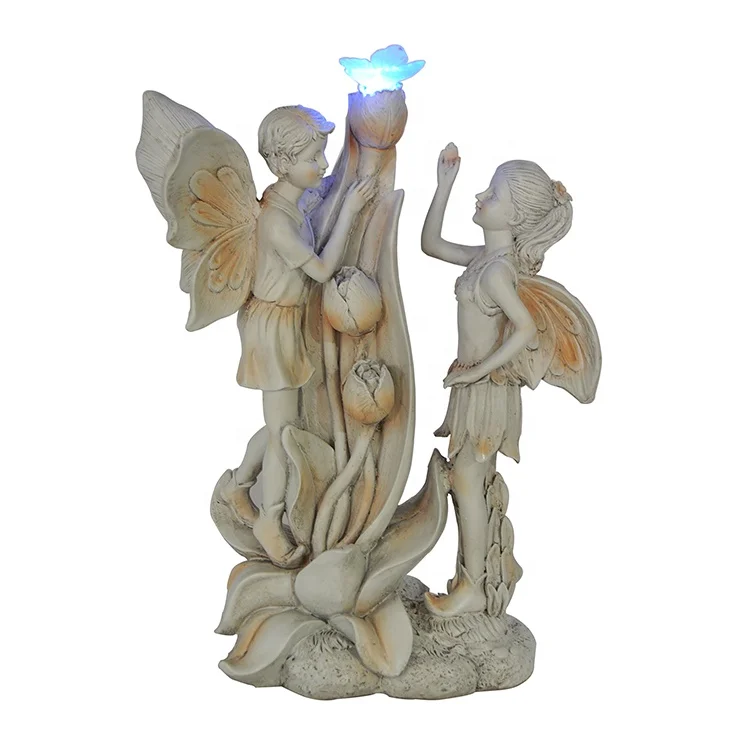 Ca75780 Resin Elf Figurine Garden Statue Decoration Christmas Fairy