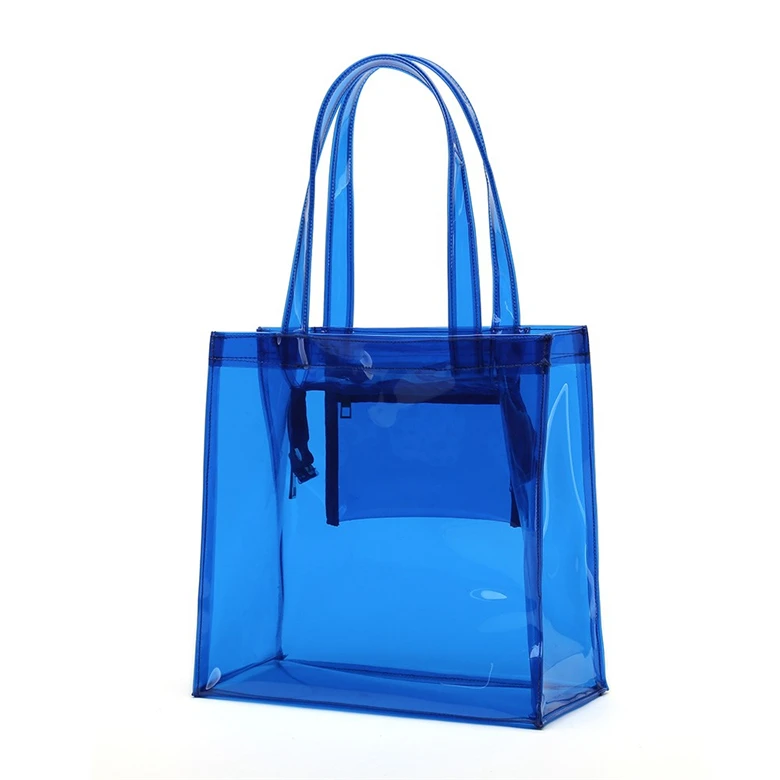 

Hot sale waterproof clear pvc colored tote bags jelly cheap beach transparent custom large shopping bag, As the pictures or as per customers' requirements