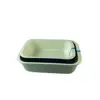 Blue 10.5 Ceramic Rectangular Dinner plate , french bread baking pan