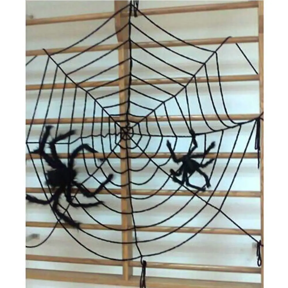 black spider web decoration