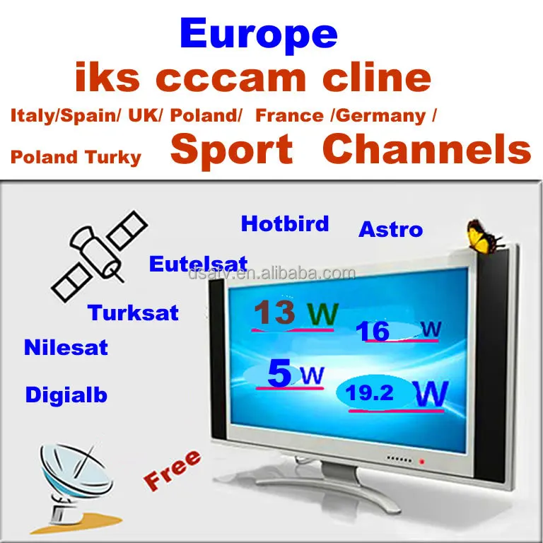 

1pcs wholesale cccam cline account server for Europe channels experience a free trial for one day
