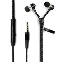 

portable zipper earphone earbuds headphone for smartphone