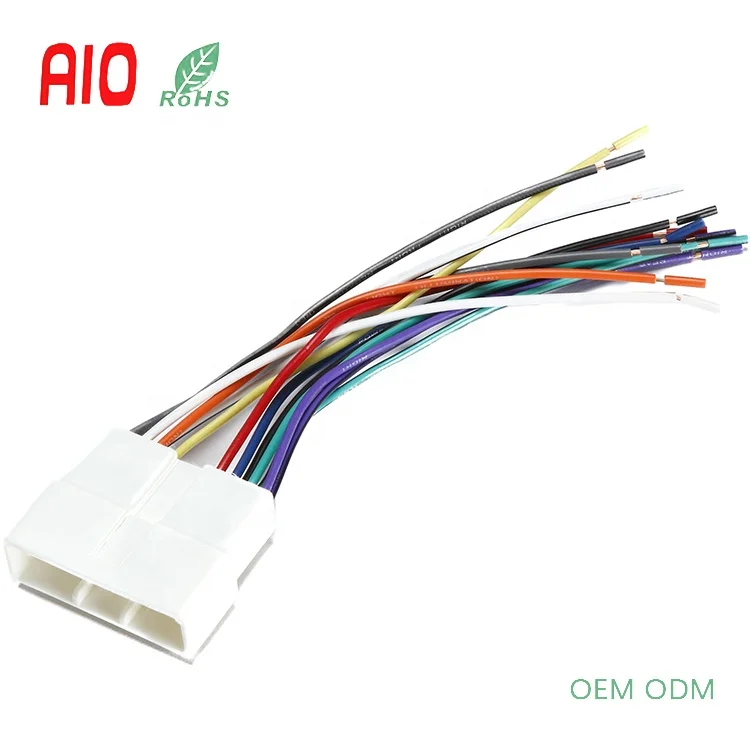 Car Aux Cd Stereo Receiver 14pin Adapter Connector Automotive Wire