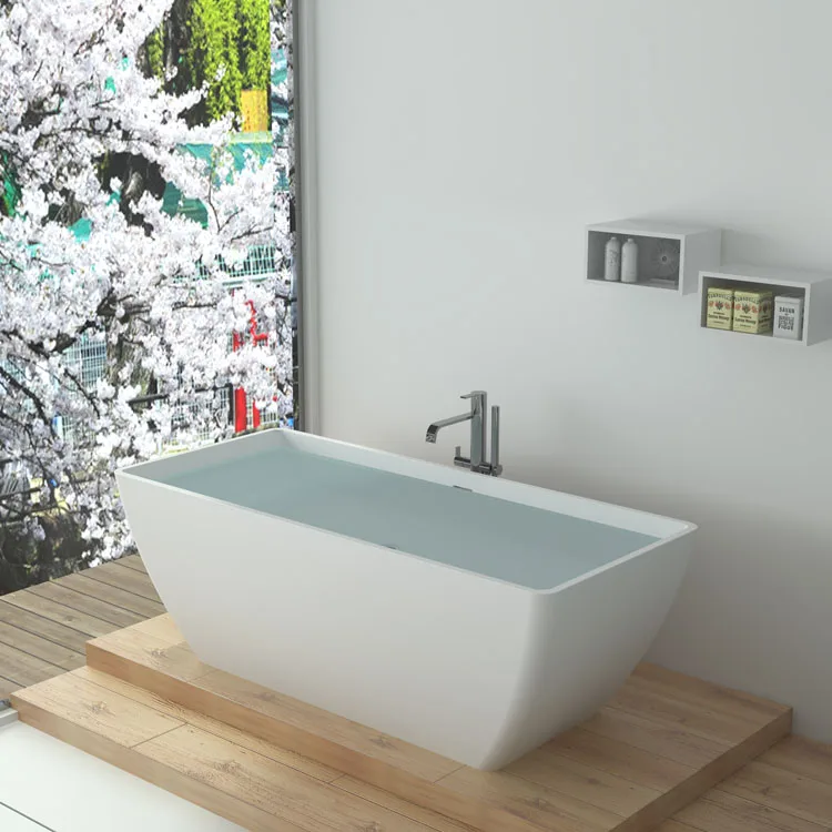 Sm8641 Modern Design Limestone Bath Luxury Composite Resin Stone