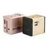 Battery Powered Plug Outlet with Dual USB Charger UK US AU EU To Universal Adapter