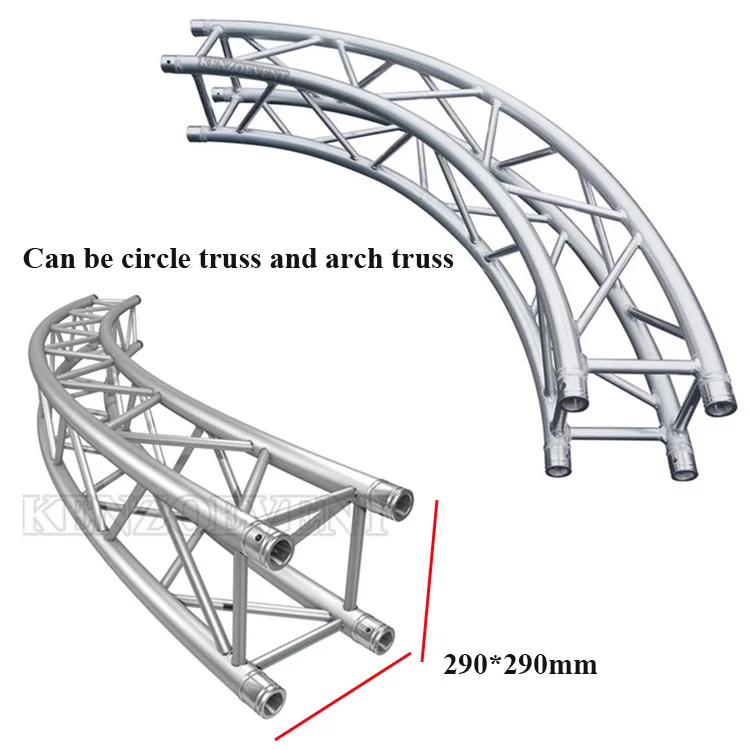 Portable Aluminum Mobile Lighting Truss Vertical Totem Curved Totem Truss