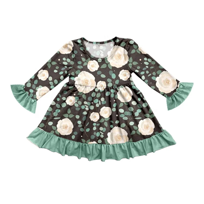 

Baby Girl Party Dress Girls Toddler Clothing Floral Print Princess Dresses