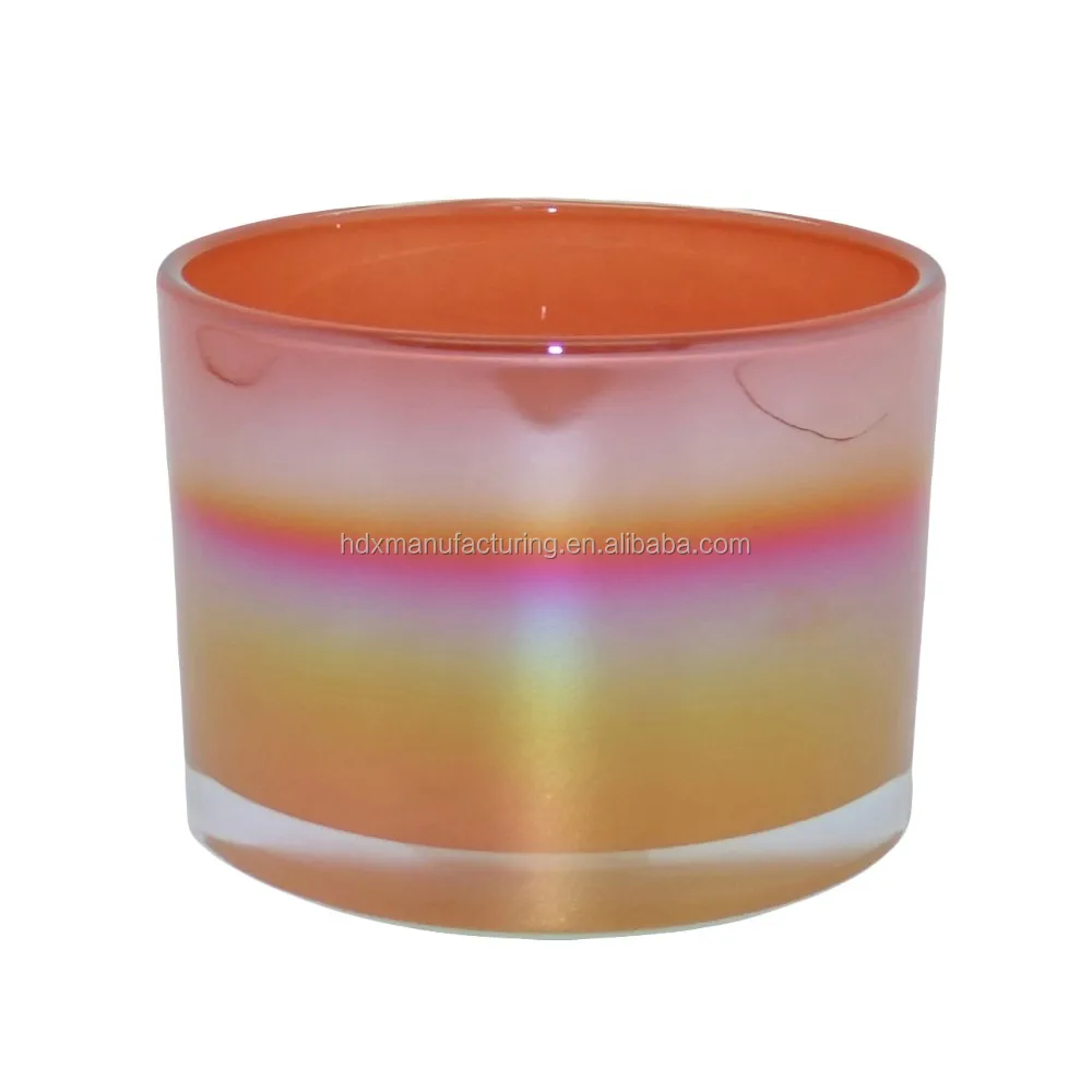 8oz Custom Electroplated Glass Candle Jars Tumbler Glass Jars For