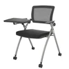 China factory wholesale modern school training room stackable folding chair with writing pad