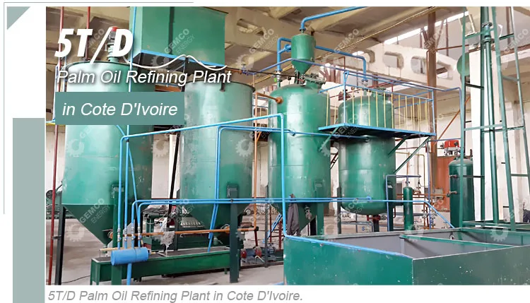 5 TPD factory price small scale edible cooking peanut sunflower seed palm kernel coconut palm oil refinery machine