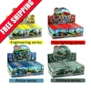 Free Shipping City Series DIY Construction Toy Model Plastic Engineering Fire Fighting Police Military Building Blocks Kid Toys