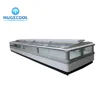 Glass door double island freezer meat/seafood/chicken freezer