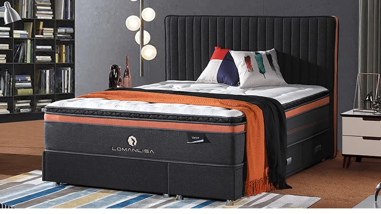 13.5 gauge pocket spring comfortable bed soft knitting fabric convoluted memory foam mattress