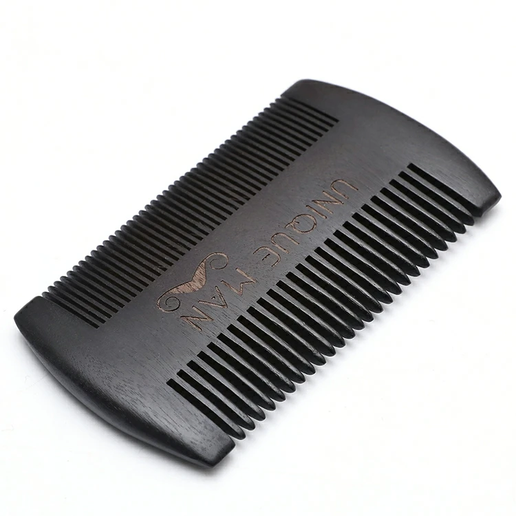 Wholesale Mens Wide Tooth Beard Comb Custom Logo Private Label Wooden