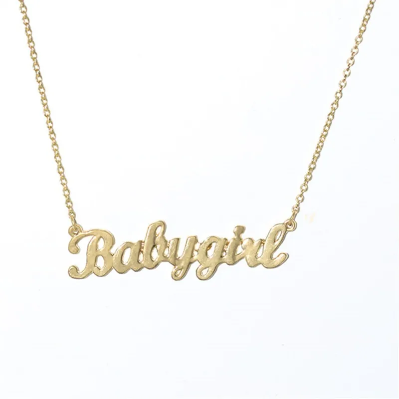 Fashion Necklace 2020 Cute Babygirl Necklace In Gold Or Silver Custom