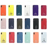 

Top Quality 18 Colors Available for iPhone X Liquid Silicone Phone Case with Original Logo, Liquid Silicone Cover for iPhone X