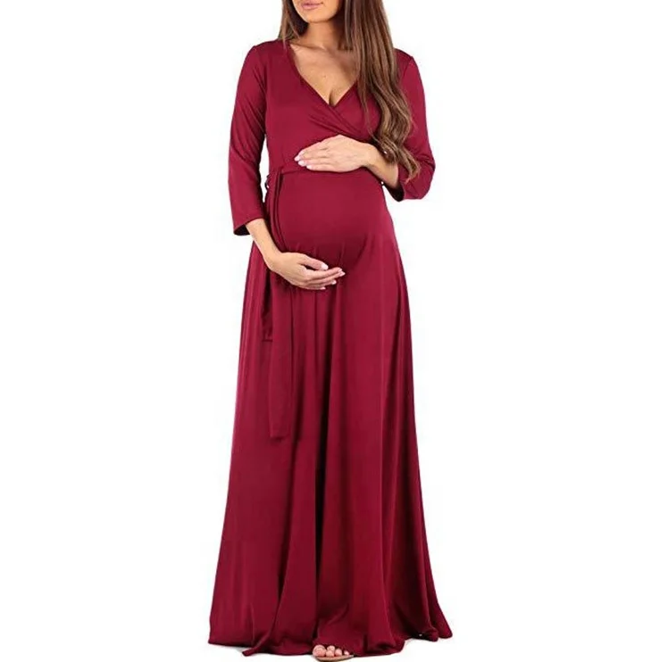 

Maternity Clothing Gown Dresses For Photography Fashion Pregnancy Pregnant Maternity Photo Shoot Dresses Clothes For Office Wear, As pictures