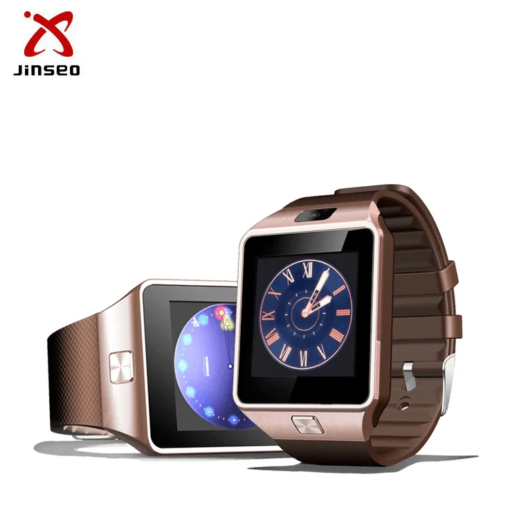 

Wholesale waterproof 1.56 TFT HD LCD smart watch dz09, Black;gold;white