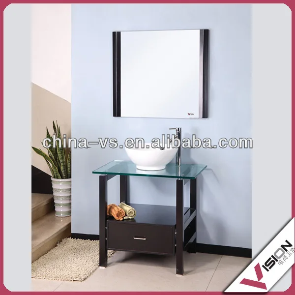 VS-7007 glass bathroom sink countertop