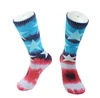 High Quality American Flag Star Socks Tie Dye Tube Rib Outdoor Sports Socking