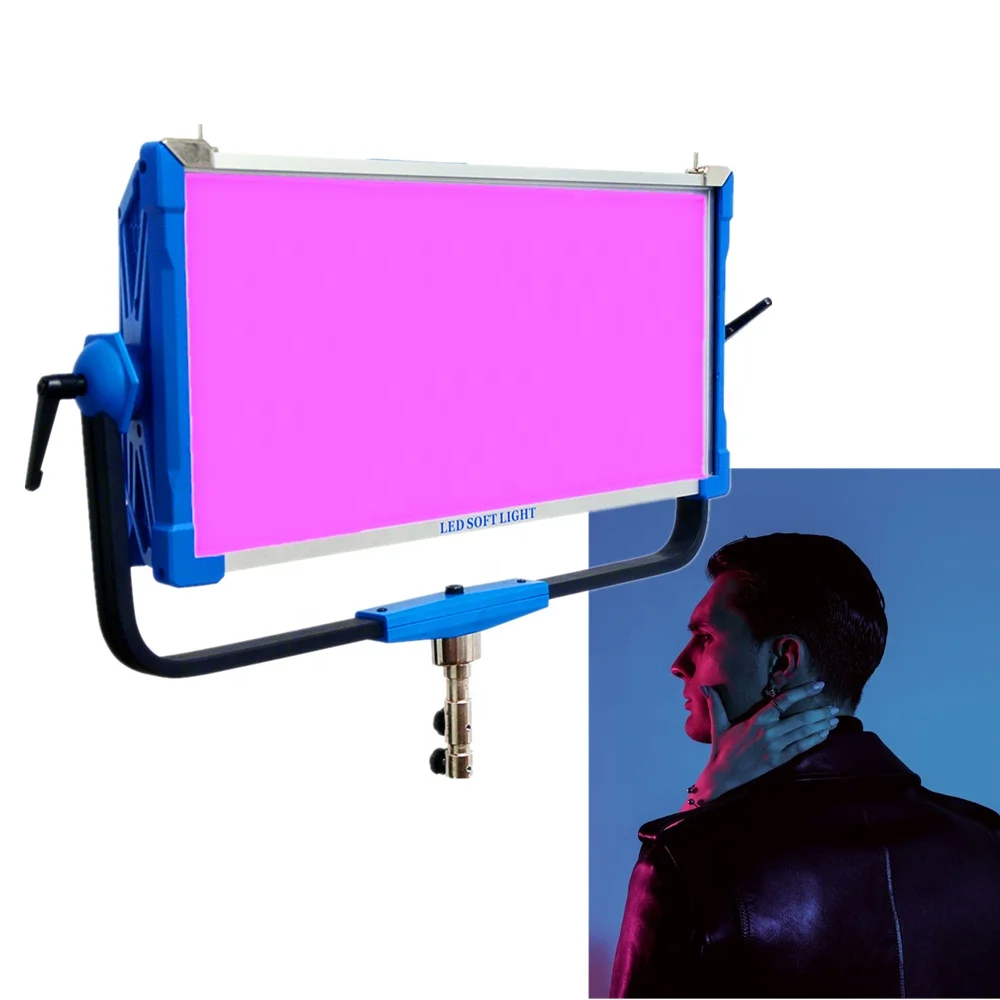 

Yidoblo AI-3000C RGBW LED Film Studio Soft Panel Lighting 300w DC 26V, High CRI Shooting Star LED Light 2800k-9990k, Blue/black