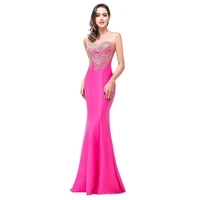 

Hot Sale Backless Bodycon Embroidered Evening Dress