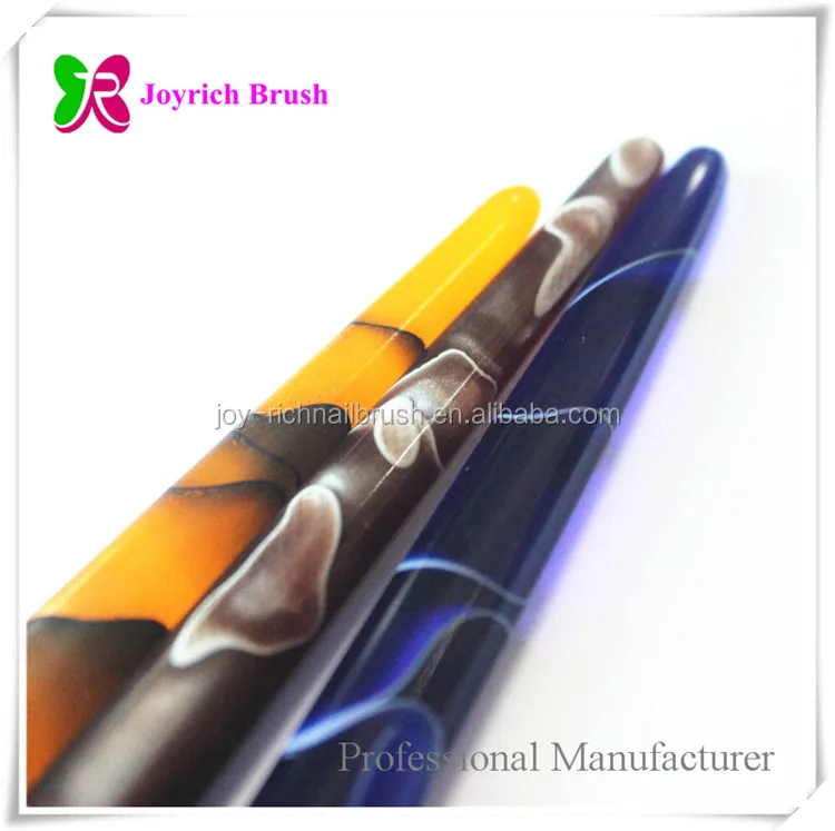 
Acrylic Natural color Kolinsky Colorful Plastic Handle Round Nail Art Brush 