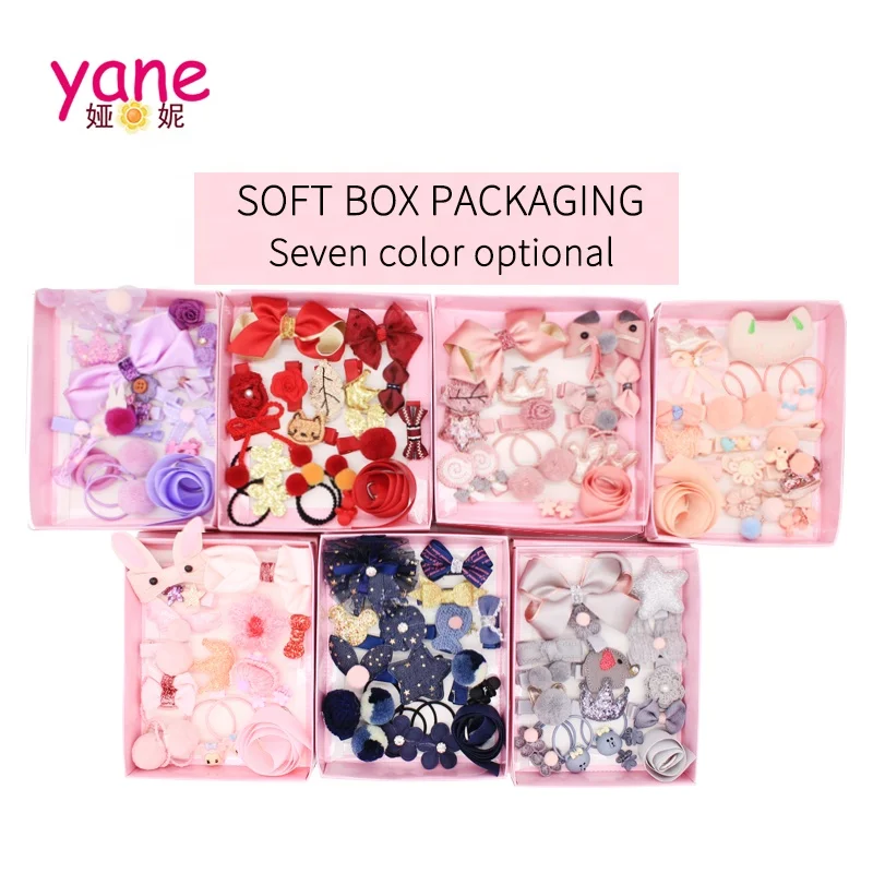 

Hot sale kids many style hair accessories set pretty 18pcs set
