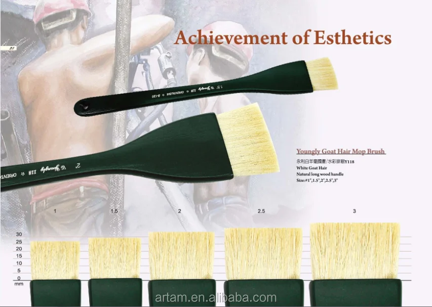
HOT art drawing with wooden handle and bristle artist paint brush 