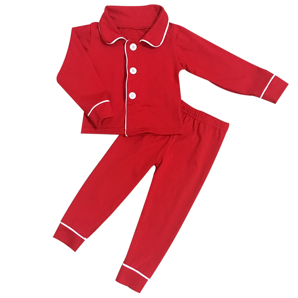 Wholesale Children's Boutique Clothing Children Cotton Clothes Stripe Pajamas Blanks With Baby