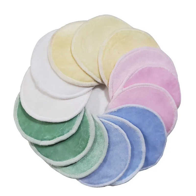 

Amazon Hot Seller Bamboo makeup pad facial removal washable cotton makeup remover pads with laundry bag, 5 colors available or custom
