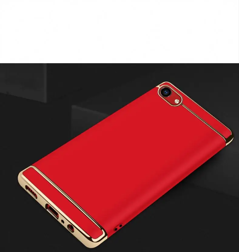 

Luxury Three-section Shell Slim PC Plating Phone Cover For Vivo Y81 Case