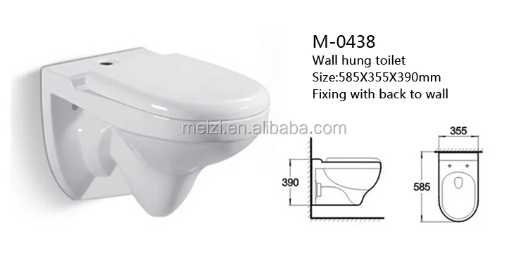 2018 New design ceramic unique wall-hung toilet and bidet