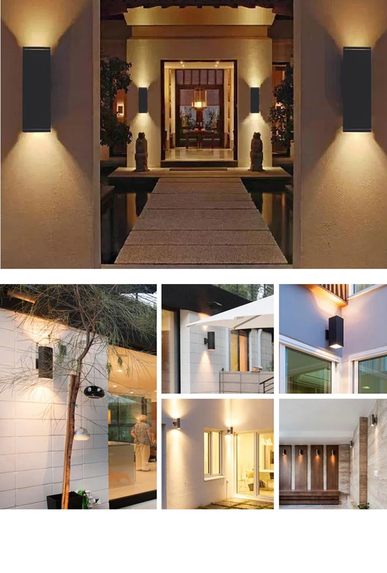 Modern Outdoor Led Wall Lamp Hot Sell Waterproof Up Down Warm And White
