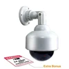Goldore Security Camera Dummy Dome Shaped Decoy Realistic Look Surveillance System Security Camera Dummy Dome Shaped