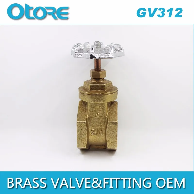 2 Inch Bsp Female To Female Threaded Brass Soft Seal Gate Valve With