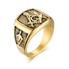 European and American fashion jewelry, casting masonic rings, 18 k stainless steel rings for men YSS556