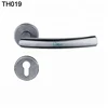 Arched Stainless Steel Door Handle on Slimline Round Rose