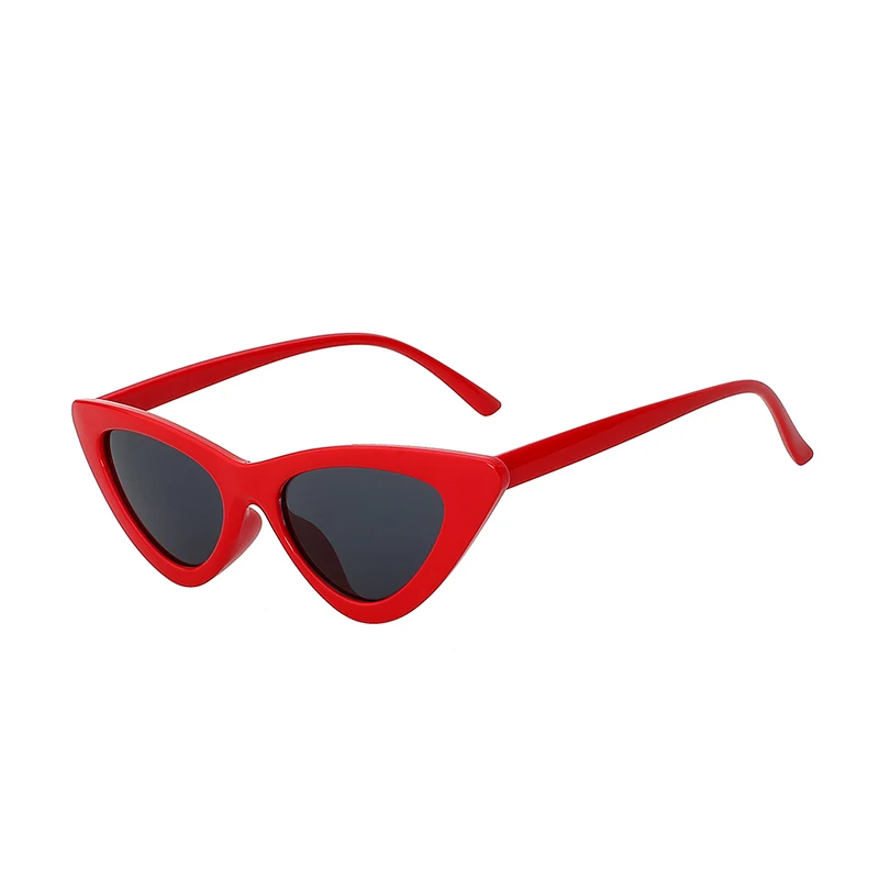 

2019 Fashion Clear Lens Small Cateye Sunglasses Women Vintage Black White Triangle Cateye Sun Glasses For Female UV400