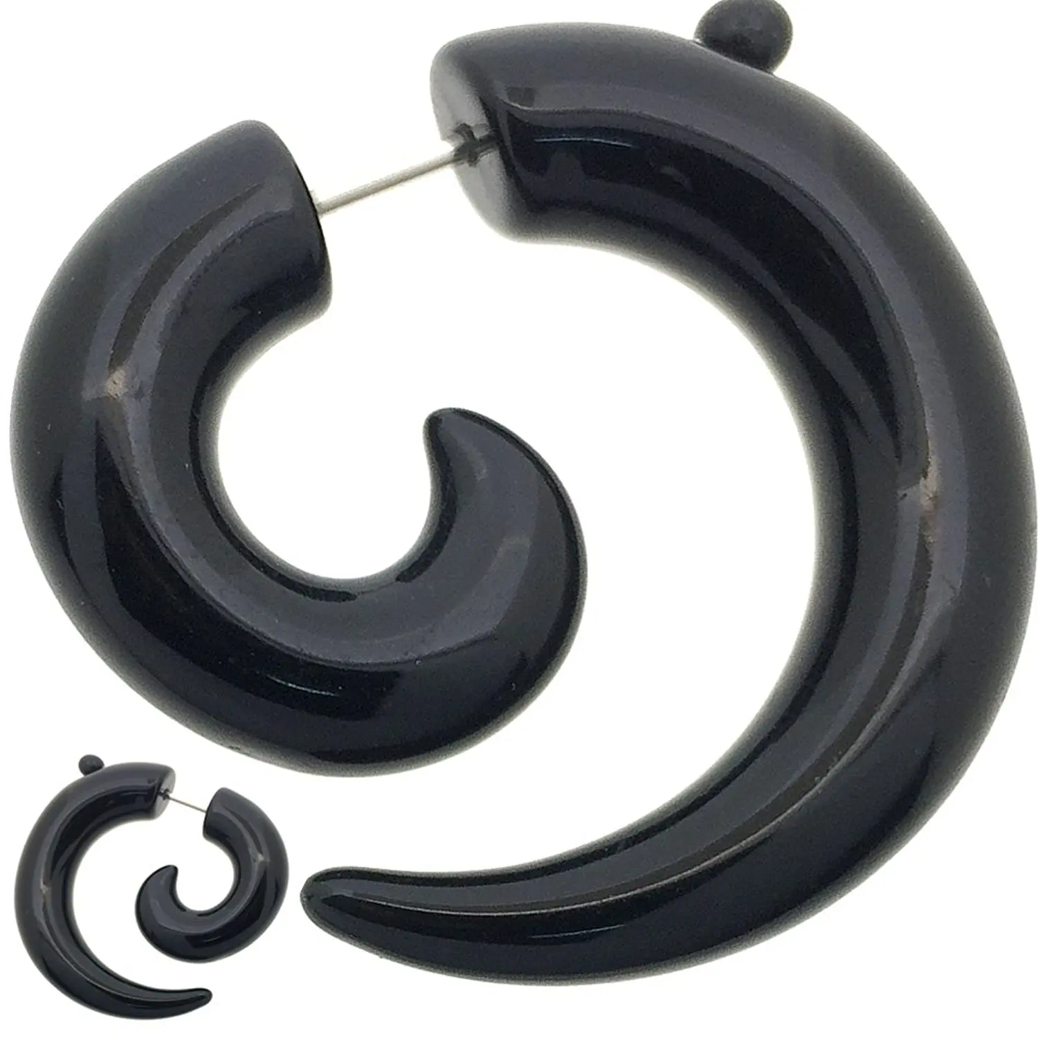 20mm 6mm Natural Organic wood Spiral stretcher expander ear plug MoDTanOiz Pair 2g to 3//4