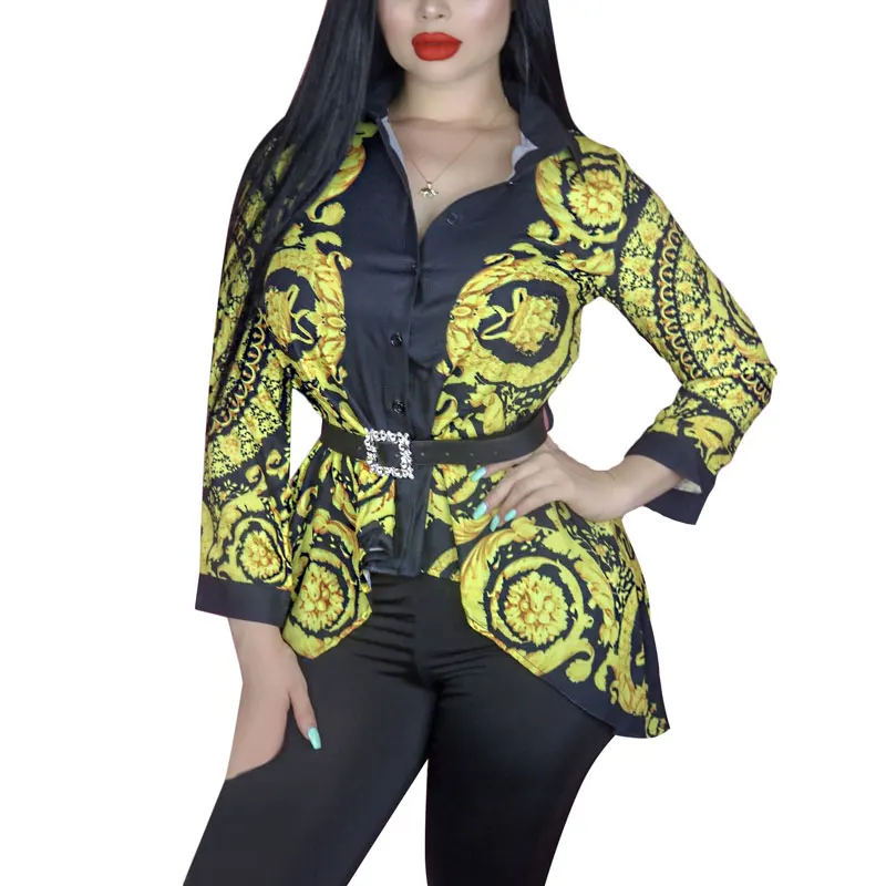 

90305-MX6 print blouse design women clothes spring summer 2019