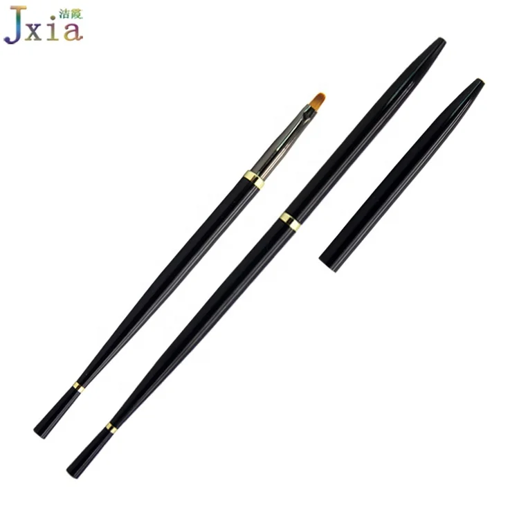 

2019 New Custom Logo Metal Handle Fish Tail Design Manicure Acrylic UV Gel Painting Nail Art Brush