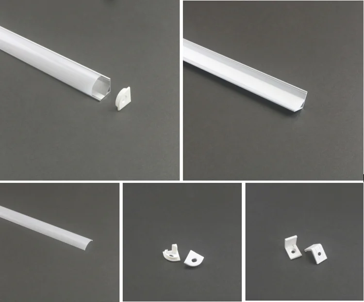LS-053 45 Degree Triangle LED aluminum profile with flexible Strip For Corner Lighting
