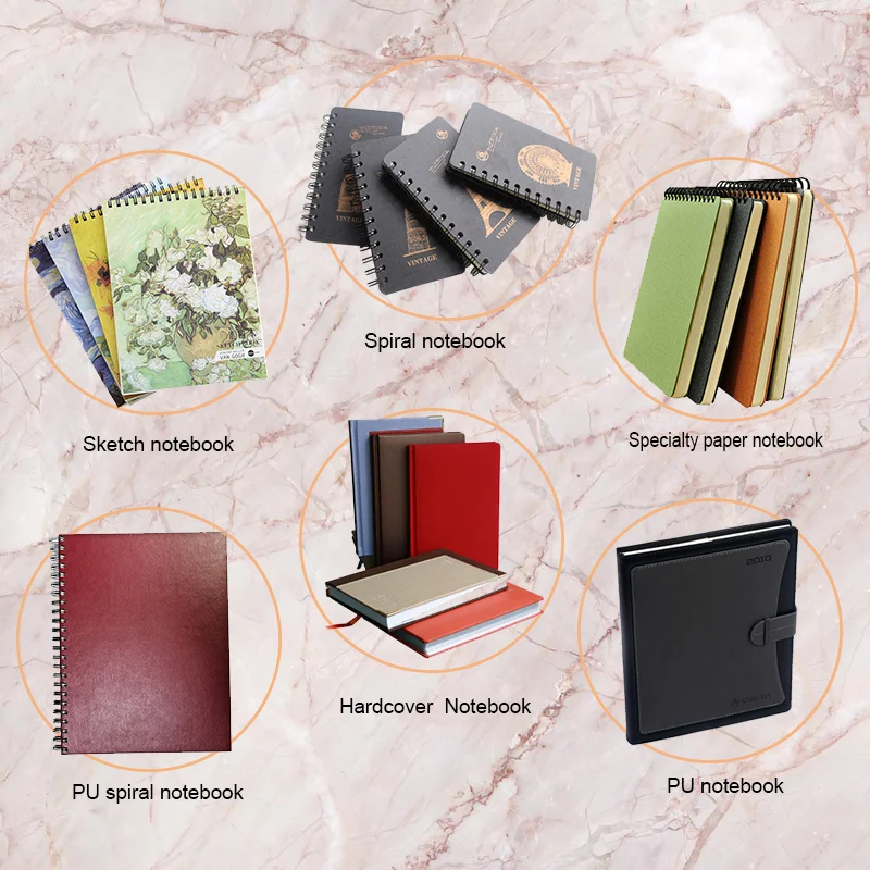 Spiral Bound Hardcover Journal / Ring Bound Notebook Buy Custom