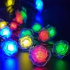the best popular light solar rose flower string 30LED light outdoor waterproof decorative light