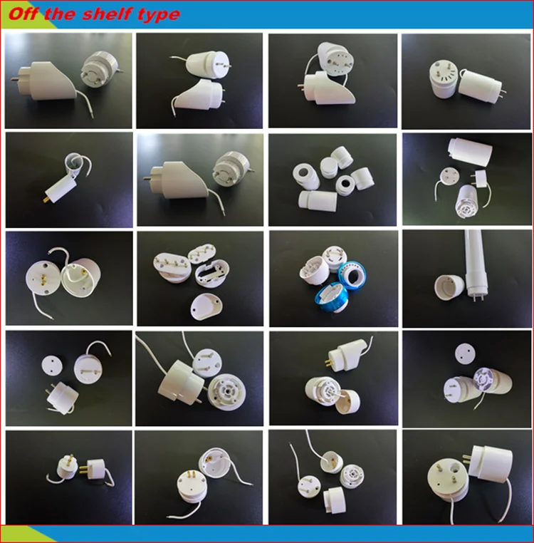 T8 round clip on type and rotatable plastic end cap for LED pc tube profile